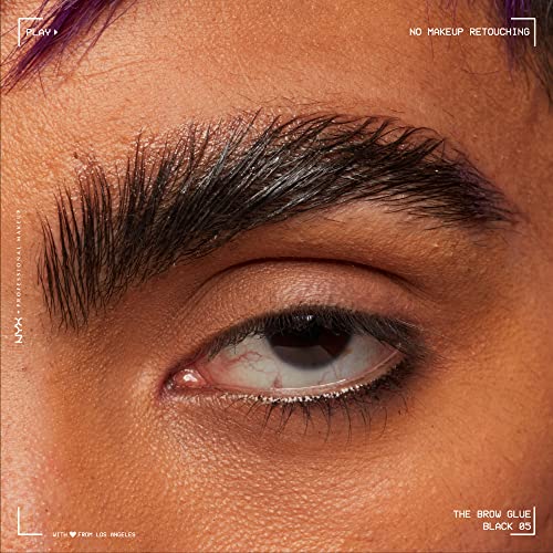 NYX PROFESSIONAL MAKEUP The Brow Glue, Extreme Hold Tinted Eyebrow Gel - Black