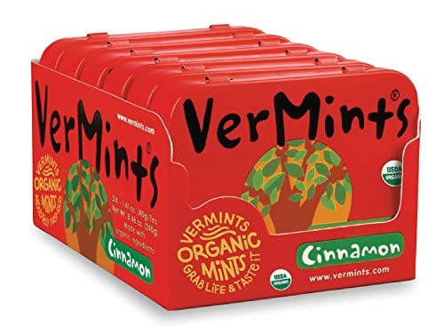 VerMints Organic Cinnamon Mints 1.41 Oz (Pack of 6)