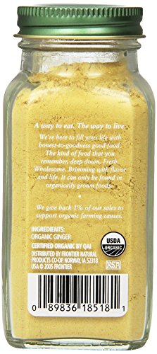 Simply Organic Ground Ginger Root, Certified Organic, 1.64-Ounce Container | Zingiber officinale Roscoe