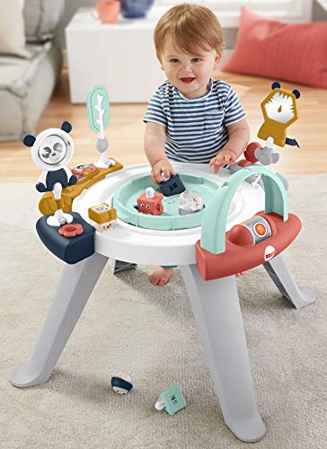Fisher-Price Baby to Toddler Toy 3-in-1 Spin and Sort Activity Center and Play Table with 10+ Activities, Happy Dots