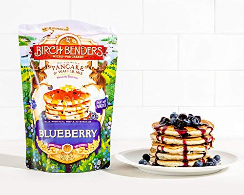 Blueberry Pancake and Waffle Mix By Birch Benders, Made With Real Blueberries, Just Add Water, Non-Gmo, Dairy Free, Just Add Water,14 Oz (Pack of 3)