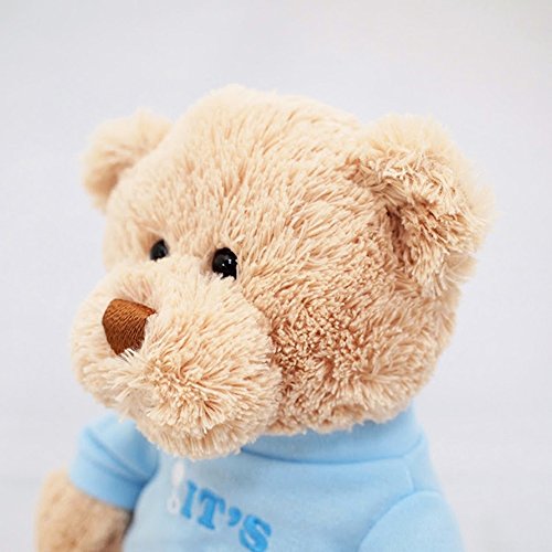 GUND It’s a Boy T-Shirt Teddy Bear Stuffed Animal Plush, Blue, 12”, Tan (15418)
