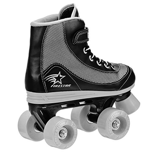 Roller Derby Youth Boys Firestar Roller Skate, Size 12, Black/Gray