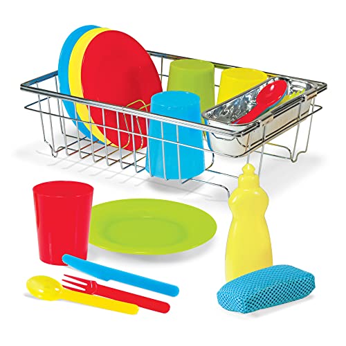 Melissa and Doug Let's Play House Wash and Dry Dish Set (24 pcs)