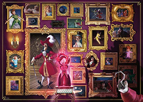 Ravensburger Disney Villainous Captain Hook 1000 Piece Jigsaw Puzzle for Adults – Every Piece is Unique, Softclick Technology Means Pieces Fit Together Perfectly