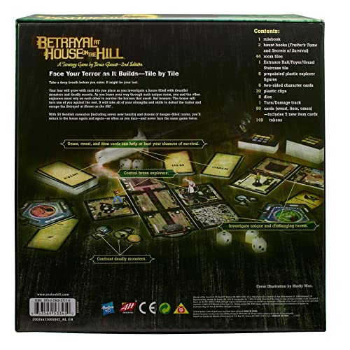 Hasbro Gaming Avalon Hill Betrayal at The House on The Hill Second Edition Cooperative Board Game, Ages 12 and Up, 3-6 Players, 50 Chilling Scenarios