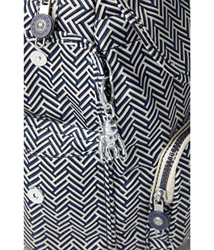 Kipling Women's City Pack Small Backpack, Lightweight Versatile Daypack, School Bag, Urban Chevron, 10.75''L x 13.25''H x 7.5''D