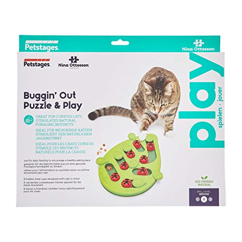 Petstages Nina Ottosson Buggin' Out Puzzle and Play - Interactive Cat Treat Puzzle