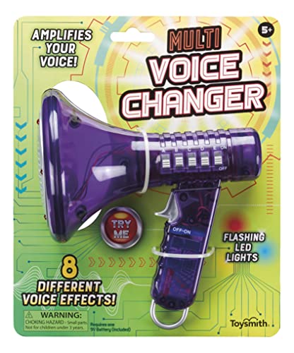 Toysmith Tech Gear Multi Voice Changer, Amplifies Voice With 8 Different Voice Effects, For Boys and Girls Ages 5+, Colors vary