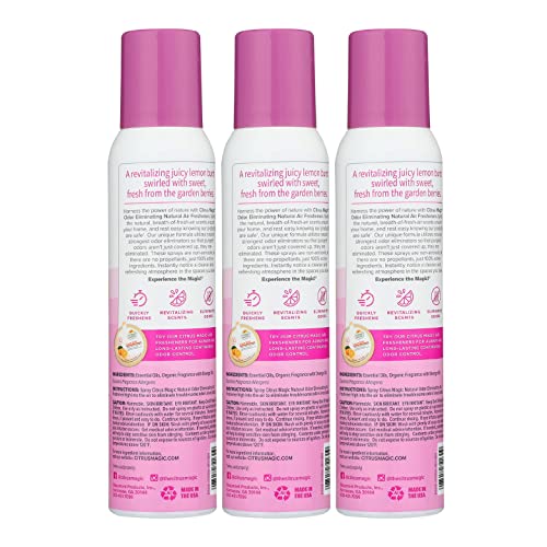 Citrus Magic, Lemonberry, Natural Odor Eliminating Air Freshener Spray, 3-Ounce, 3 Ounce (Pack of 3), 3 Count