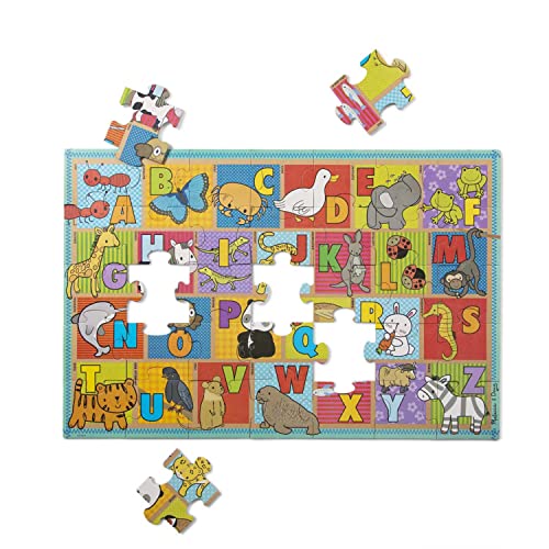 Melissa and Doug Natural Play Giant Floor Puzzle: ABC Animals (35 Pieces)