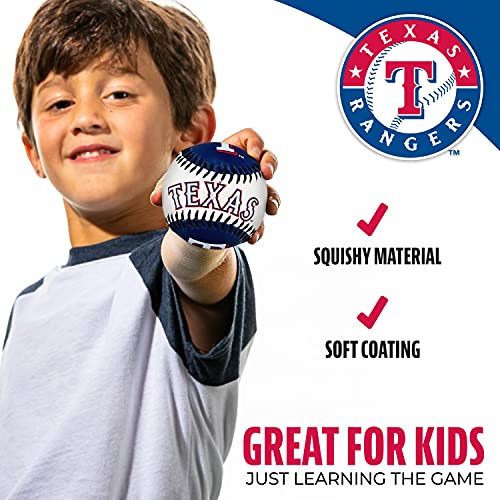Franklin Sports Texas Rangers MLB Team Baseball - MLB Team Logo Soft Baseballs - Toy Baseball for Kids - Great Decoration for Desks and Office