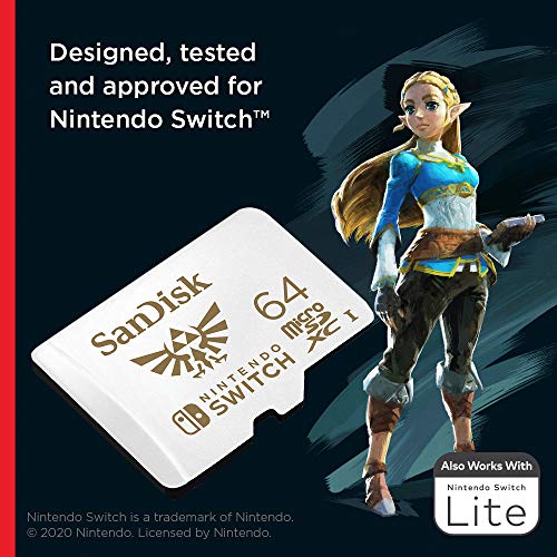 SanDisk 64GB microSDXC-Card, Licensed for Nintendo-Switch - SDSQXAT-064G-GNCZN