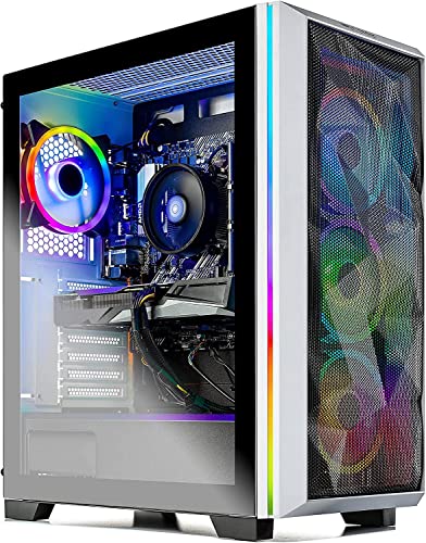 Skytech Chronos Gaming PC Desktop – Ryzen 3 3100, GTX 1660 Super, 500GB SSD, 16G DDR4 3200, AC Wi-Fi, Windows 11 Home 64-bit, White