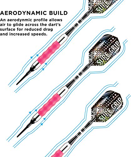 Viper Sure Grip Soft Tip Darts, Pink, 16 Grams