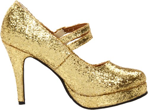Ellie Shoes Women's 421-Jane-G Maryjane Pump,Gold Glitter,5 M US