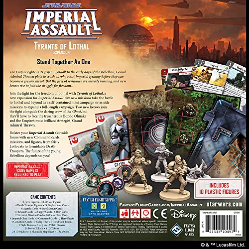 Star Wars Imperial Assault Board Game Tyrants of Lothal EXPANSION | Strategy Game | Battle Game for Adults and Teens | Ages 14+ | 1-5 Players | Avg. Playtime 1-2 Hours | Made by Fantasy Flight Games