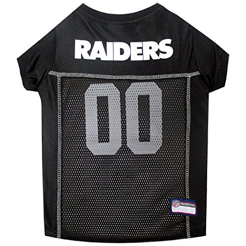 NFL Las Vegas Raiders Dog Jersey, Size: Medium. Best Football Jersey Costume for Dogs and Cats. Licensed Jersey Shirt.
