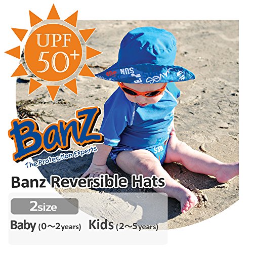Baby Banz unisex baby Bucket infant and toddler hats, Blue/Brown, Newborn US