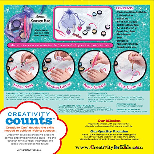 Creativity for Kids Glitter Nail Art - Glitter Manicure Kit for Kits