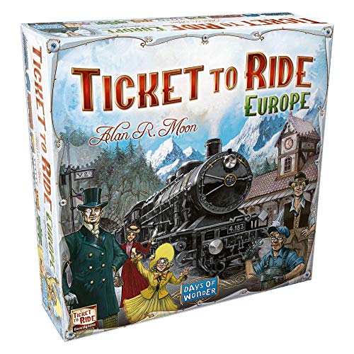 Ticket to Ride Europe Board Game | Family Board Game | Board Game for Adults and Family | Train Game | Ages 8+ | For 2 to 5 players | Average Playtime 30-60 minutes | Made by Days of Wonder