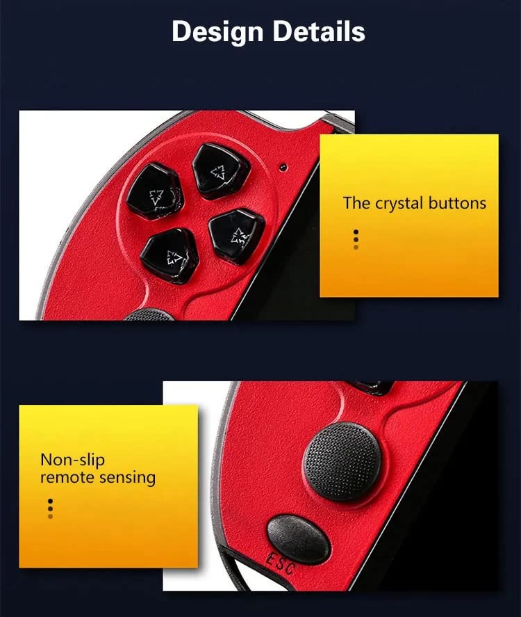 Zelbuck X7 Plus 5.1 Inch HD Screen Mini Portable Video Game Console Handheld Dual Mode Game Player Built in Thousands of Games For PSP/ Support Two Players