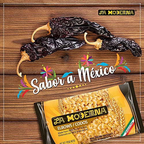 La Moderna Elbow Pasta, Noodles, Durum Wheat, Protein, Fiber, Vitamins, 7 Ounce (Pack of 20)