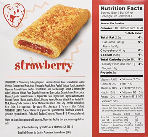 Trader Joe's This Strawberry Walks Into a Bar Cereal Bars (Low Fat) 1 Box Con...