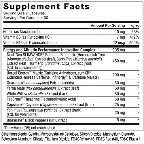 LeanFire with Next-Gen SLIMVANCE, Advanced Energy Pills with B Vitamins and Caffeine to Boost Metabolism, Enhance Focus, and Improve Workout and Fitness Performance, Force Factor, 60 Count (Pack of 3)