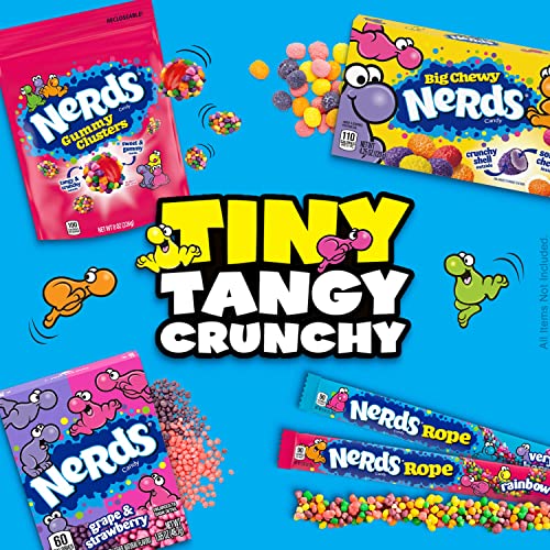 Nerds Rope Gummy and Crunchy Very Berry Candy, 0.92 oz, 24 ct