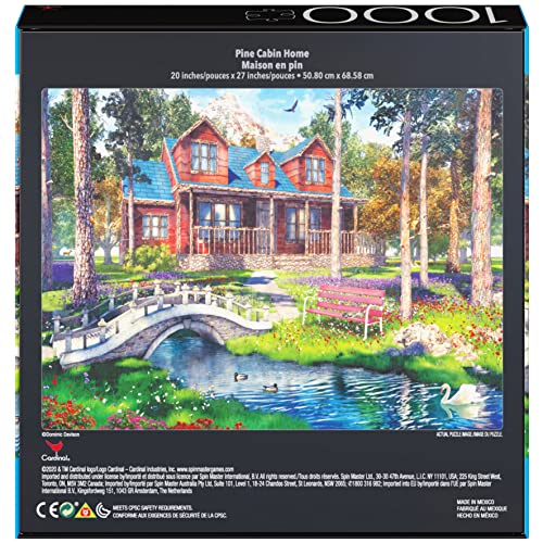 2-Pack of 1000-Piece Jigsaw Puzzles, Pine Cabin and Summer Estate Gifts for Mom for Adults and Kids Ages 8+, Amazon Exclusive