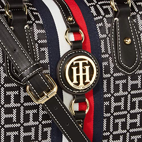 Tommy Hilfiger Jaden Satchel Crossbody Bag, Black/White
