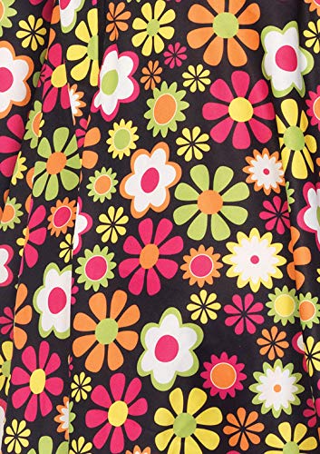 Leg Avenue Women's 2 Pc Starflower Hippie Costume with Dress, Headband, Multi, Large