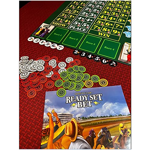 Alderac Entertainment Group (AEG) Ready Set Bet - Alderac Entertainment Group, Horse Racing Betting Board Game, Ages 14+, 2-9 Players, 45-60 Min, White, Medium