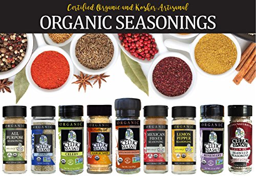 Gourmet Celtic Sea Salt Organic Celery Seasoned Salt Blend – Classic Celery Salt Adds Bold Herb Flavor to a Variety of Dishes, Hand Crafted and Organic, 3.7 Ounces