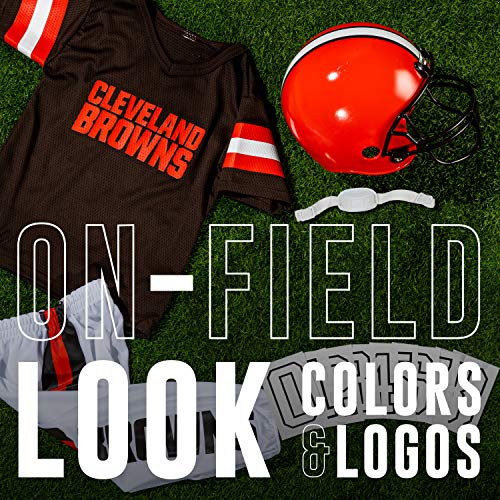 Franklin Sports Cleveland Browns Kids Football Uniform Set - NFL Youth Football Costume for Boys and Girls - Set Includes Helmet, Jersey and Pants - Large