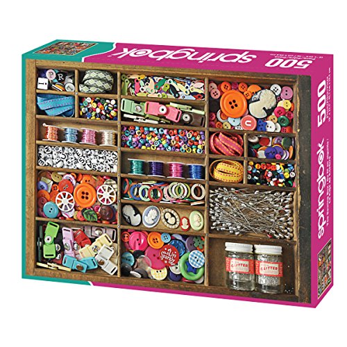 Springbok's 500 Piece Jigsaw Puzzle The Sewing Box, Multi