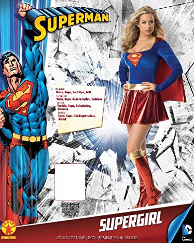 Secret Wishes womens Costume Supergirl Adult Party Supplies, Red/Blue, Plus