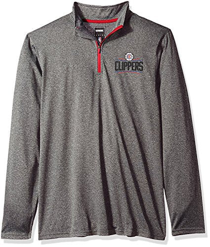 Ultra Game NBA Men's Quarter Zip Long Sleeve Pullover T-Shirt