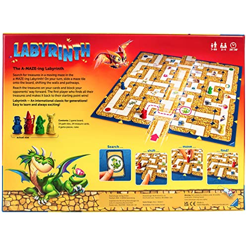 Ravensburger Labyrinth Family Board Game for Kids and Adults Age 7 and Up - Millions Sold, Easy to Learn and Play with Great Replay Value (26448)