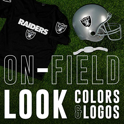 Franklin Sports Las Vegas Raiders Kids Football Helmet and Jersey Set - NFL Youth Football Uniform Costume - Helmet, Jersey, Chinstrap - Youth M
