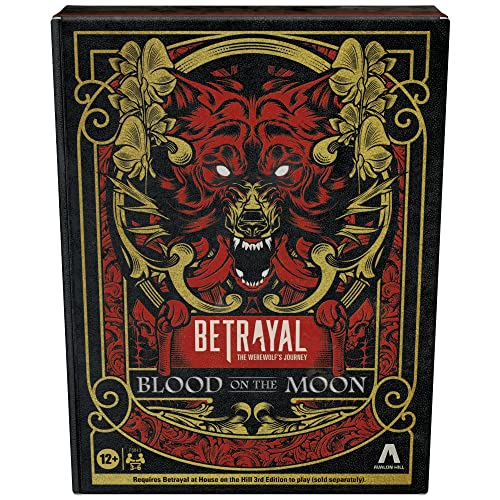 Hasbro Gaming Betrayal The Werewolf's Journey Blood on The Moon Tabletop Board Game Expansion, Ages 12+, Requires Betrayal at House on The Hill 3rd Edition to Play