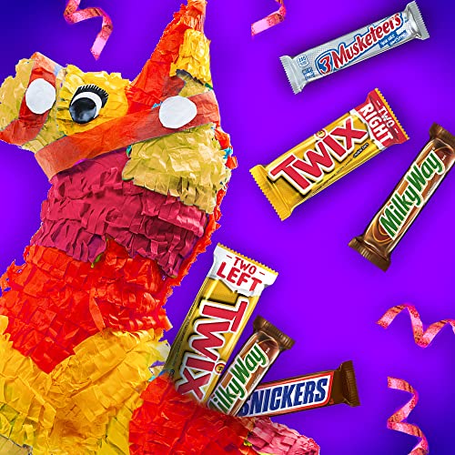 SNICKERS, TWIX, MILKY WAY and 3 MUSKETEERS Individually Wrapped Variety Pack Full Size Milk Chocolate Candy Bars Bulk Assortment, 33.31 oz, 18 Bars