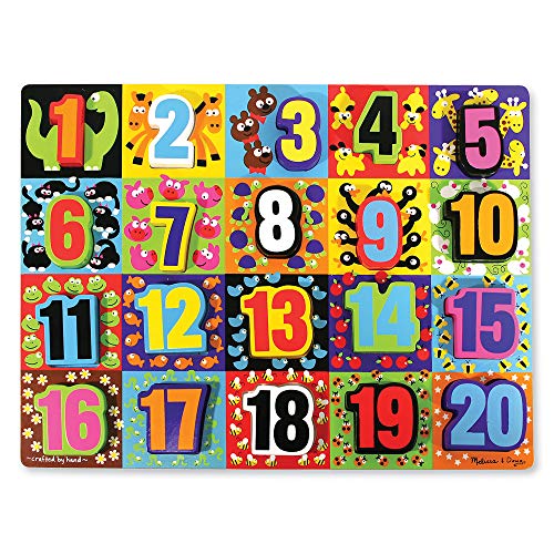 Melissa and Doug Jumbo Numbers Wooden Chunky Puzzle (20 pcs)