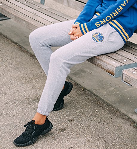 Ultra Game NBA Golden State Warriors Womens Relax Fit Jogger, Heather Gray, X-Large