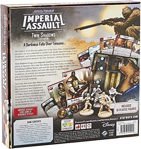 Star Wars Imperial Assault Board Game Twin Shadows EXPANSION | Strategy Game | Battle Game for Adults and Teens | Ages 14+ | 1-5 Players | Avg. Playtime 1-2 Hours | Made by Fantasy Flight Games