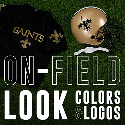 Franklin Sports NFL New Orleans Saints Kids Football Helmet and Jersey Set - Youth Football Uniform Costume - Helmet, Jersey, Chinstrap - Youth M