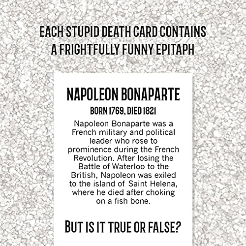 University Games Stupid Deaths The Party Game, Funny Card Game and Board Game for Adults and Teens Ages 12 and Up (01404)