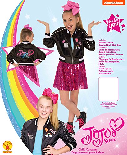 Rubies JoJo Siwa Bomber Jacket with Skirt and Bow Child's Costume, Large