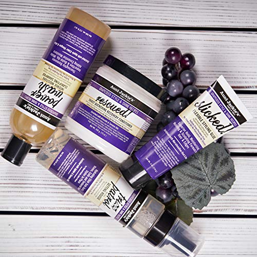 Aunt Jackie's Grapeseed Style and Shine Recipes Slicked Flexible Hair Styling Glue, Superior Hold, Molding and Sculpting for Hair and Edges, 4 oz